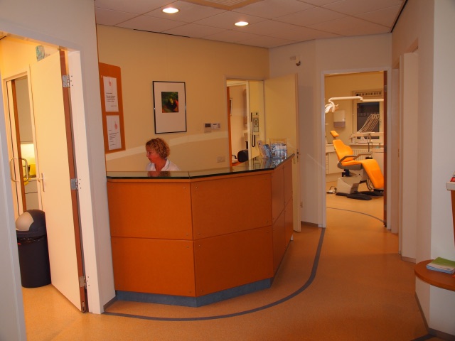 De balie van de praktijk